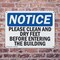 Signmission Please Clean And Dry Your Feet Before Entering, 10 in W x Rectangle, Plastic OS-2PACK-NS-P-710-L-17345 - alternate 4